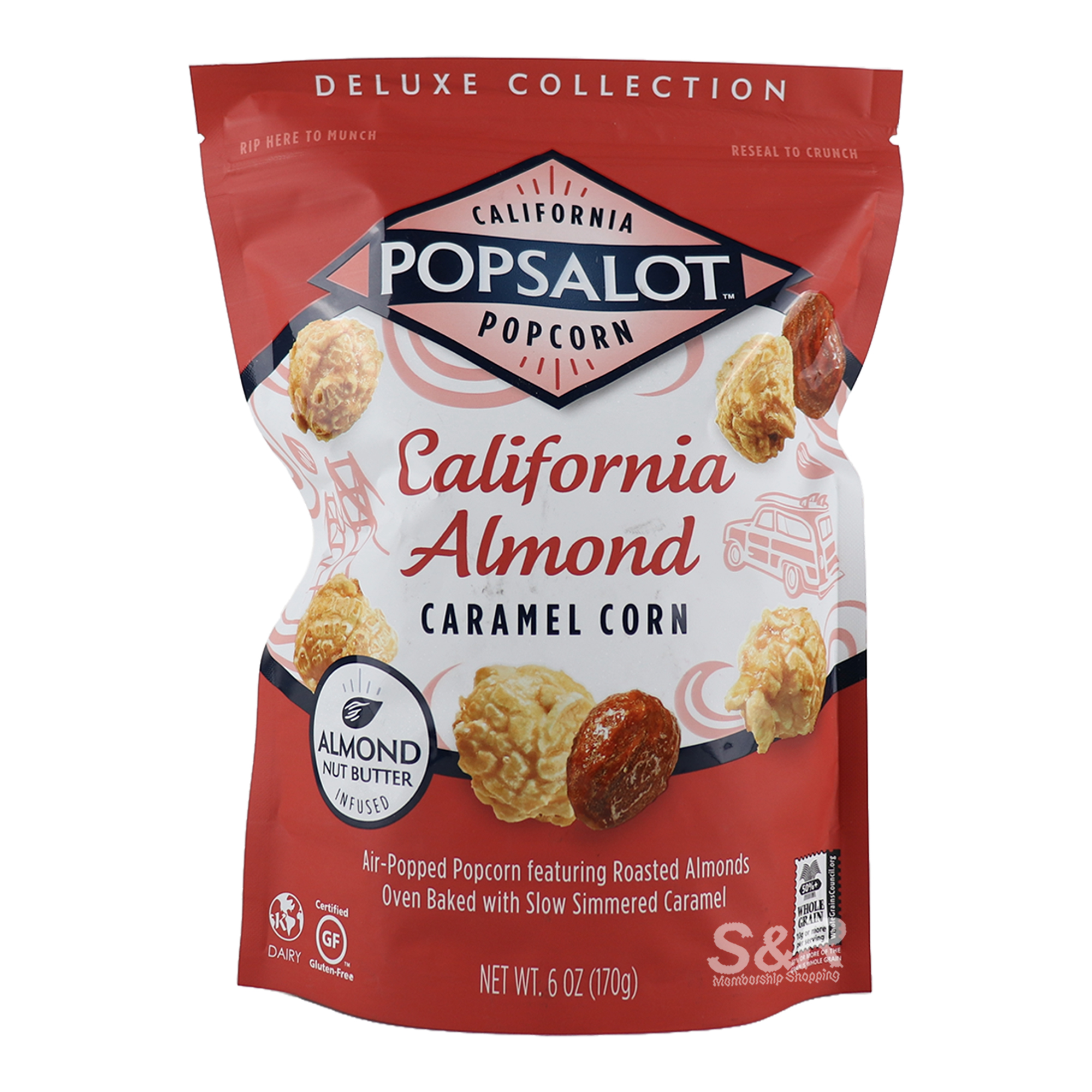 Popsalot California Almond Caramel Popcorn 170g Popsalot California Almond Caramel Popcorn 170g